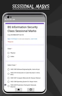 Bs.IS Class Attendance android App screenshot 0