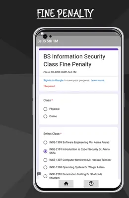 Bs.IS Class Attendance android App screenshot 1
