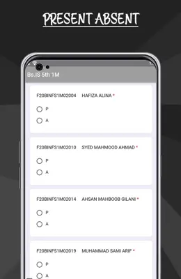 Bs.IS Class Attendance android App screenshot 2